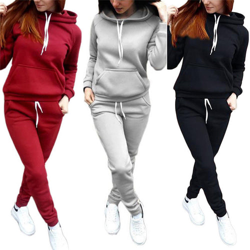 Women's Solid Color 2 Piece Jogger Set