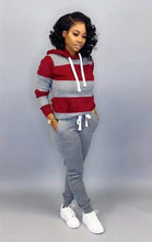 Load image into Gallery viewer, Women&#39;s  2 Color Top Hooded Sweatsuit Set